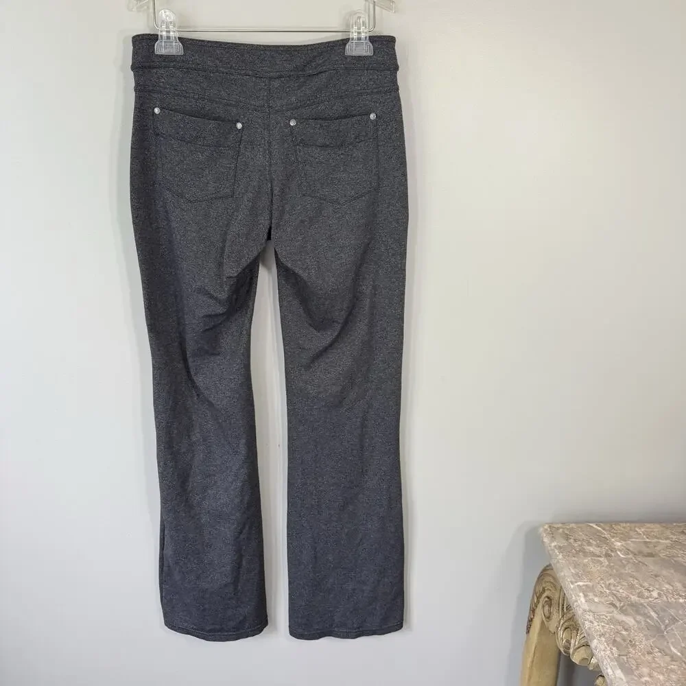 Athleta Odyssey Bettona Classic Flare Pants Gray Heathered Small Tall New